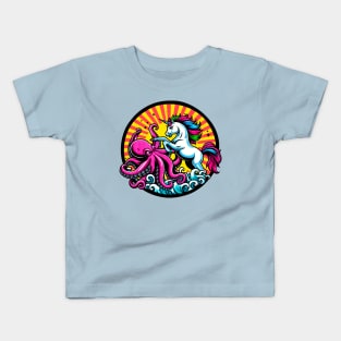 Unicorn Versus Octopus Kids T-Shirt